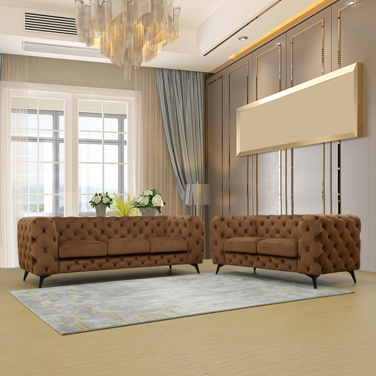 StarHomeLivingCorp 2 Piece Velvet Living Room Set Wayfair